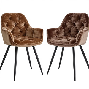 Silla Moderna Tapizada en Terciopelo, Muebles de Lujo Contemporáneos para el Hogar, Sillas de Salón para <span class=keywords><strong>Restaurante</strong></span> y Comedor - Product Image 4