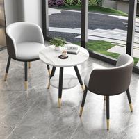 Meubles de salon d'hôtel modernes, bureau de conférence, prix de gros, petite table ronde à manger et chaises à vendre avec 2 chaises