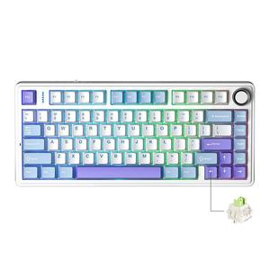 คีย์บอร์ดเกมมิ่งแบบกลไก F75 RGB ปรับแต่งได้ รูปแบบ 75% ปุ่มสลักด้านข้าง แบบ Gasket Mounted 80 ปุ่ม คีย์แคป PBT ไล่เฉดสี - Product Image 1