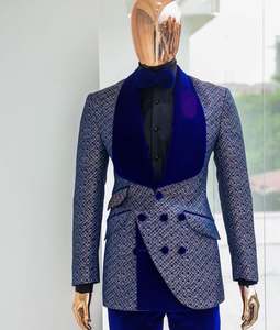 Vestito da uomo di moda su misura per banchetti matrimonio miglior uomo sposo smoking per ballo di fine anno abito da sposa Business taille's comes & Blazer - Product Image 1