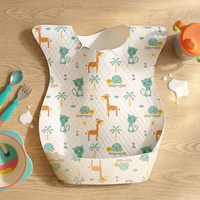 Bavoirs jetables imperméables avec poche, bavoirs doux pour bébé pour des repas sans désordre