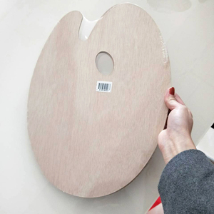 Bview 27.5x37.5cm Oval <strong>Wooden</strong> Painting <strong>Palette</strong> for Acrylic Watercolor Oil Painting - Product Image 5