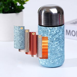 Mini tasse isotherme de poche en titane pur de 150 ml avec couvercle à dôme rond, bouteille d'eau isolée à double paroi en titane - Product Image 3