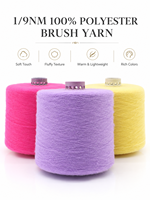 Fil fantaisie doux et moelleux en chenille teinte imitation vison 1/9NM pour le tricot de pulls