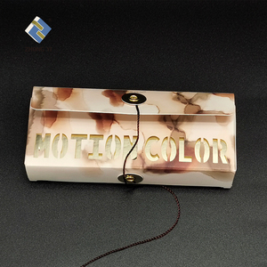 Customized foil gold printing white box with string closure