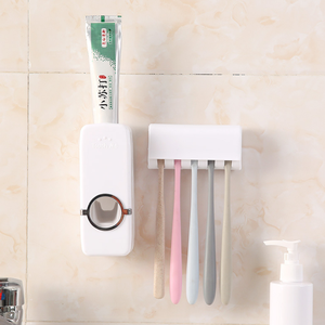 Nuevo Dispensador Automático de Pasta de Dientes Cromado para Baño, Dispensador Automático de Pasta de Dientes, Soporte para Cepillos de Dientes - Product Image 5