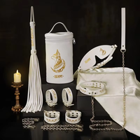Combinaison d'entraînement et de contention de luxe Premium SM Kits de Bondage Jeu pour adultes Bondage en cuir Sex Toys Collier de traction 5 pièces avec sac %