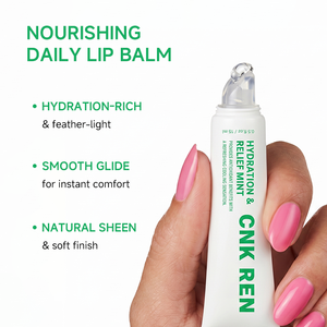 Hydratation longue durée Baume à lèvres à <span class=keywords><strong>la</strong></span> menthe Formule végétalienne avec <span class=keywords><strong>cire</strong></span> de son de riz Gel hydratant pour apaiser l'inconfort Protéger les lèvres gercées - Product Image 3