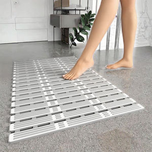 Alfombrilla de Baño Antideslizante de Fácil Limpieza, Alfombrilla de Ducha de TPE Ecológica de Secado Rápido con Orificios de Drenaje, Cuadrada, Hecha a Máquina - Product Image 2