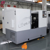 Torno CNC de 3 Ejes con Bancada Inclinada Horizontal GOLDCNC CK360L TMC-8Y, Máquina Fresadora con Control FANUC, Husillo Único, Precio Competitivo