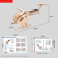 Ensemble de jouets éducatifs pour expériences scientifiques, hélicoptère solaire en bois fait main, à monter soi-même