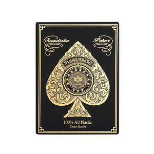 <span class=keywords><strong>Jeu</strong></span> de cartes de poker en PVC avec bord décoratif gaufré, étanche et lavable, pour les réunions à domicile - Product Image 5