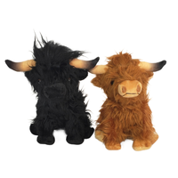 Peluche personnalisée Vache des Highlands 28 cm, Super Douce, Nouveau Jouet en Peluche Animal Vache des Highlands