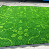 Tapis de gazon artificiel gaufré 3D à motif persistant pour décoration intérieure et extérieure, idéal pour le Nouvel An chinois, les jardins et les écoles maternelles