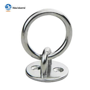 Anillo de Montaje en Pared de Grado Marino, Gancho para <span class=keywords><strong>Cuerda</strong></span> de Yoga, Placa de Anclaje AISI 304 316, Placa Redonda de Acero Inoxidable Altamente Pulido con Anillo - Product Image 4