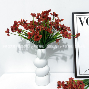 Simulated Violet Artificial Flowers 35cm Sunset Glow Plastic Silk Home Decoration <b>Wedding</b> Photography <b>Props</b> - Product Image 2