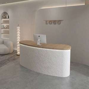 Meilleure vente, comptoir de réception de salon de haute qualité, blanc or, mobilier, luxe léger, comptoir de bar pour ongles et salon - Product Image 5