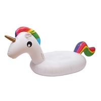 Bouée gonflable licorne 190 cm en PVC pour adultes et enfants, flotteur à chevaucher, pour la plage, le lac, la maison et l'extérieur, capacité 100 kg
