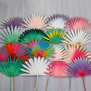 Nhiều màu danh sách mới phổ biến sắp xếp vật liệu tường trang trí khô lá cọ hoa lá cọ nhân tạo - Product Image 4