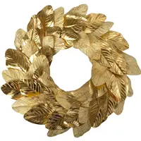 Goldene Magnolie verlässt Kranz für Weihnachts dekorationen