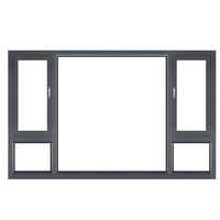 Ventana Abatible de Aluminio con Doble Acristalamiento, Aislamiento Acústico, Impermeable y con Rotura de Puente Térmico de Alta Calidad para Sala de Estar