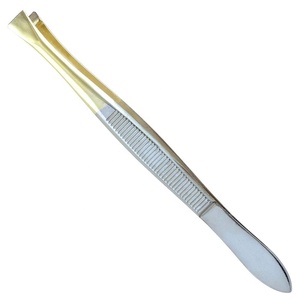 Pinzas para Cejas RAAYIN IMPEX al por Mayor, con Punta Dorada, Diseño de Acero Inoxidable, Multifuncionales, de Lujo, Duraderas, Marca Privada - Product Image 1