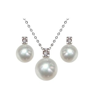Ensemble de bijoux élégant et luxueux pour femme, inspiré de Diana, avec pendentif boule en or massif 18 carats, incrustation de perles personnalisée - Product Image 6