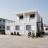 Maison conteneur pliable de 20 pieds, structure en acier galvanisé, utilisable comme bureau et résidence