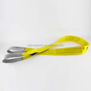 1トンポリエステルリフティングウェビングスリングベルトフラットクレーンリフティング安全因子付き4:1 5:1 6:1 - Product Image 4