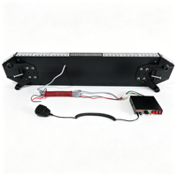 BIAOCHI Aluminium-Gehäuse Rot&Blau LED-Blitzwarnleuchte 12V Sirenen-Lautsprecher Hupe Dach-Notfall-Sicherheitsleuchte für Auto LKW