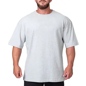 300 Grams Plus size men's Crew neck Cotton loose T shirt big tall size round collar Custom Organic Camiseta