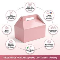 Boîte à gâteau rectangulaire pliable portable et colorée, impression offset quadricolore pour les faveurs de mariage et de fête - Commandes personnalisées