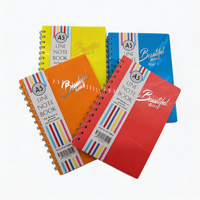 Carnet à spirale A5 personnalisé en gros, couverture PP vierge, spirale métallique, pour fournitures scolaires en gros