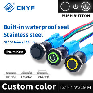 CHYF بسعر الجملة مفتاح 19 زر ضغط مسطح 5 دبابيس نوع مفتاح موصل زر ضغط مقبس سلك المصنع - Product Image 6