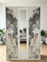 Armoire en acier grande capacité avec portes coulissantes, design moderne et minimaliste, étanche, organisateur de placard, étagères suspendues pour chambre à coucher