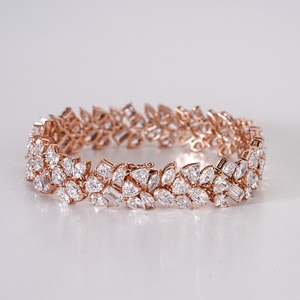 14K <b>Solid</b> <b>Gold</b> Emerald Bracelet for Women Lab Grown Diamond Jewelry with Elegant Design for Daily Wear & Special Occasions - Product Image 3