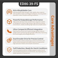 Module articulé intégré haute performance ED86-39-FS 24-72V 52Nm CANFD pour bras de robot humanoïde, système de chien quadrupède et utilisation en dispositif.