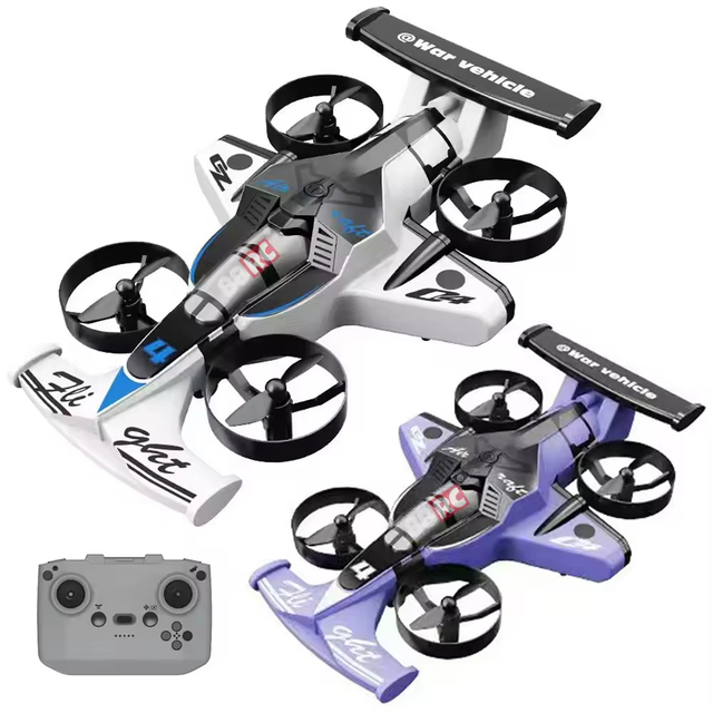 CZ04 2-in-1 RC Aircraft & Drift Car Flying Helicopter Drone Features EPP Foam Plastic Construction 4-Channel Control 30m+ Range
