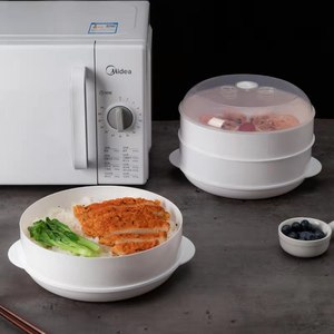 Microwave Steamer With Lid Food Grade PP Plastic Steamer For Buns Rice Dishes Household Use - Product Image 4