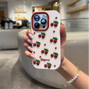 Custodia per Telefono in <span class=keywords><strong>Silicone</strong></span> Morbido con Supporto 3D a Forma di Ciliegia per <span class=keywords><strong>iPhone</strong></span> 6 7 8 G Plus X XR XS MAX 12 <span class=keywords><strong>13</strong></span> <span class=keywords><strong>MINI</strong></span> - Product Image 5