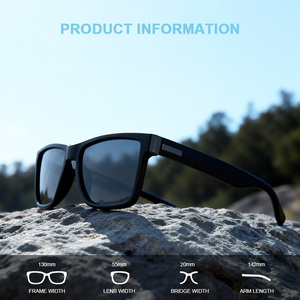 Lunettes de soleil de luxe unisexes carrées pour hommes, avec <span class=keywords><strong>verres</strong></span> PC dégradés et protection UV, prix d'usine du fabricant en gros, personnalisables - Product Image 4