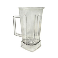 Cangkir Pengganti Blender Plastik Elektrik dengan Pisau Baja Tahan Karat, Wadah Pengaduk Transparan untuk Pengolah Makanan Dapur Rumah Tangga