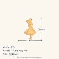 Accessoires en acier inoxydable Plaqué or Animal plante Coeur Forme géométrique émail pendentif à breloque Diy colliers bracelet matériel