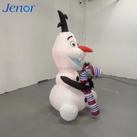 Bonhomme de neige gonflable de Noël mignon et amusant pour la décoration de scène lors de la fête du Nouvel An et pour la publicité