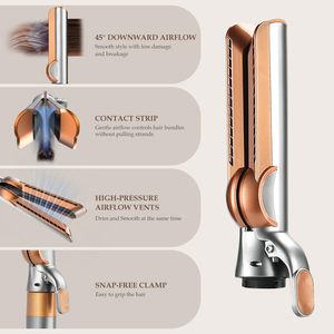 Boquillas de Aluminio para Estilizador de Cabello con Flujo de Aire, Alimentadas por Batería, HS01/HS05/HS08, Protección de Apagado Automático para un Peinado Suave y Menos Daño al Cabello - Product Image 3