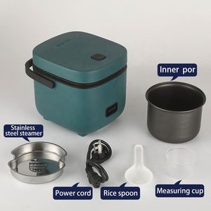 Cuiseur à riz électrique multifonction automatique compact blanc 1,2 L 110V/220V pour cuisine, avec fonction vapeur pour légumes - Product Image 5