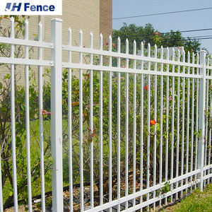 Yüksek kaliteli çelik konut güvenlik palisade çit metal kavisli çit taşınabilir pickets ferforje site eskrim - Product Image 5