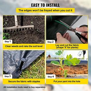 Feuille de plastique imperméable à revêtement <span class=keywords><strong>pour</strong></span> le sol, tissu agricole noir, anti-croissance de l'herbe, bâche en PP, contre les <span class=keywords><strong>mauvaises</strong></span> <span class=keywords><strong>herbes</strong></span> - Product Image 4