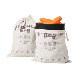Môi Trường Thân Thiện Tái Sử Dụng Bông Linen Dây Kéo Lưu Trữ Túi Cho Hành Tây Trái Cây Rau & Khoai Tây Lưu Trữ Sử Dụng Cho Thực Phẩm - Product Image 1