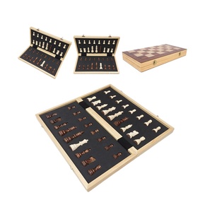 Chess Armory - Juego de Ajedrez Magnético de 15 x 15 Pulgadas, Tablero Plegable con Incrustaciones de Nogal, Tablero de Madera Staunton, Caja de Ajedrez para Niños - Product Image 3